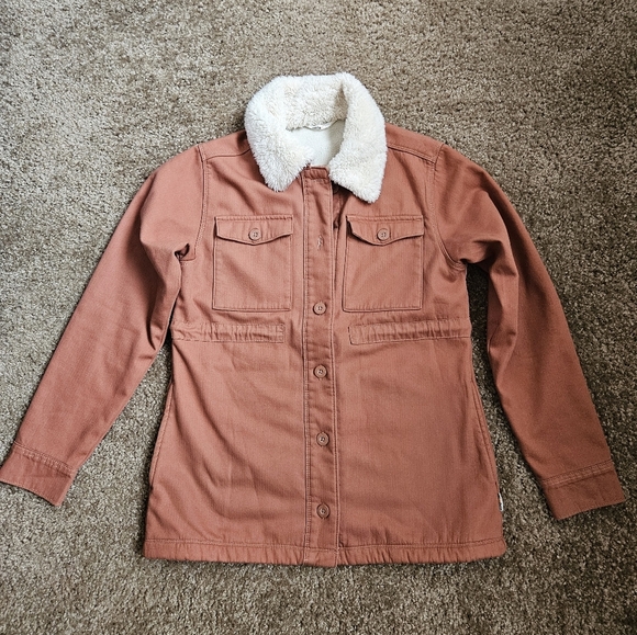 Hang Ten Fleece Interior Women's Utility Jacket in Copper/Orange, Size Medium - Picture 11 of 14